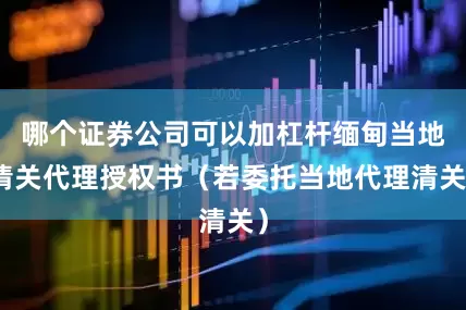 哪个证券公司可以加杠杆缅甸当地清关代理授权书（若委托当地代理清关）